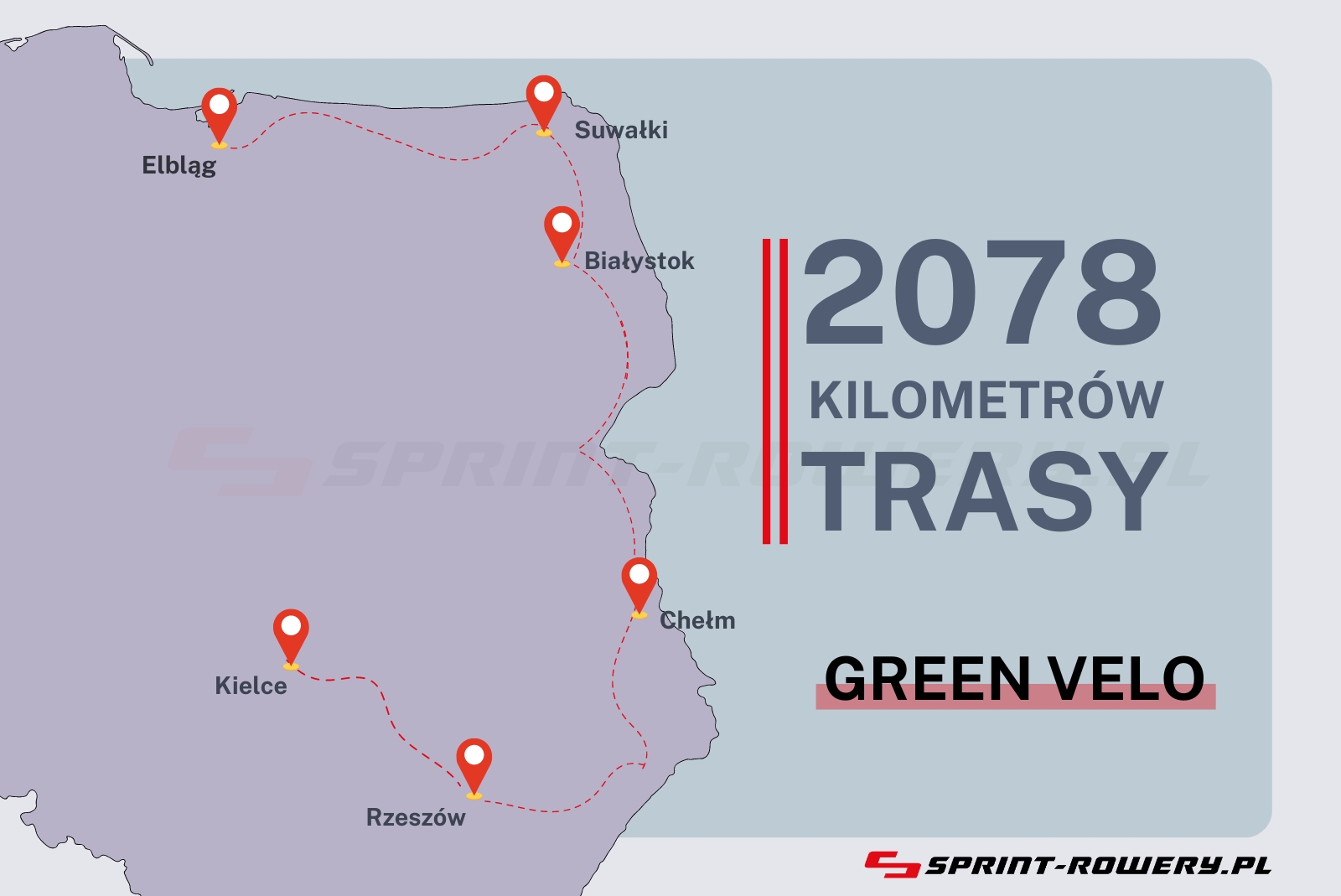 Green Velo trasa rowerowa – mapa