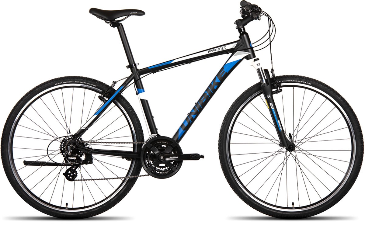 Rower crossowy Unibike Prime 2019 czarno-niebieski